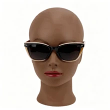 Professional Hairdressing Training Bald Male And Female Mannequin Heads, Suitable For Wig Styling, Eye Makeup Application And Hat Display Purposes (Size: 21 Inches). - Dark Brown - View 5
