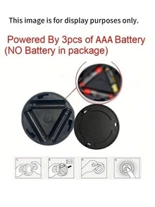 6pcs Wireless LED Wall Lights - 3 LED Round Night Lights, Powered By 3 AAA Batteries, Push Button Switch, Portable Car Lights, Compact Design, Adhesive Backing For Cabinet, Kitchen, Hallway, Bathroom, Bedside, Kitchen Lighting And Emergency Use - Silver Casing - View 8