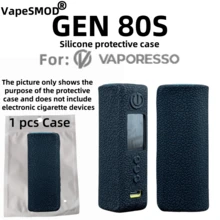 VapeSMOD 适用于Vaporesso GEN 80S的彩色电子烟保护套，硅胶材质，高端软壳纹理设计，防尘防震保护套 [不含设备] - 彩色 - 查看 14