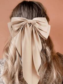 1/4 piezas Accesorio para el cabello de satén elegante y de moda en colores aleatorios, el regalo perfecto para amigos y familiares, reuniones familiares, fiestas de damas y fiestas de vuelta al colegio. Es elegante, lindo, fresco y refrescante, creando un ambiente invernal. Perfecto para looks de Navidad y otoño/invierno. Pinzas para el cabello, pasadores, hebillas para el cabello - Multicolor - Ver 5