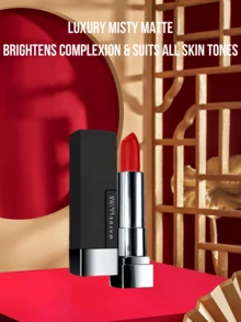 Maybelline 惊艳持久哑光唇膏 #609 浓郁樱桃色 3.9克/0.13盎司 - 畅销丝绒哑光配方，高显色度，提亮肤色，适合所有肤色，轻轻一抹即可呈现饱满鲜艳的色彩，温暖的底色更添迷人魅力。三步轻松上妆：旋转出唇膏，晕染勾勒唇形，打造日常奢华唇妆。持久显色，全天候持妆。钢琴漆柔雾喷涂包装。 - 609#濃鬱櫻桃 - 查看 8