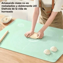 1PC Extra Large Silicone Baking Mat With Scale, Non-Stick Non-Slip Kneading Mat, Reusable, Easy To Clean, Suitable For Pizza, Pastry, Macaron, Dumpling And Other Professional Rolling Board, Kitchen Baking Tool, Holiday Baking Kitchen Countertop Accessory, Baking Mat, Kneading Mat, Dessert Mat, Baking Accessory - View 6