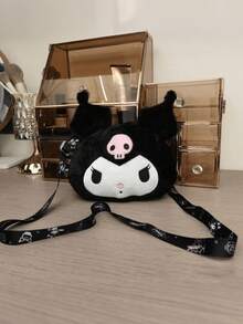 Sanrio Cartoon Kuromi Plush Single-Shoulder Bag, Japanese-Style Cute Girlish Handbag, Soft And Adorable Girl Crossbody Bag - Multicolor - View 8