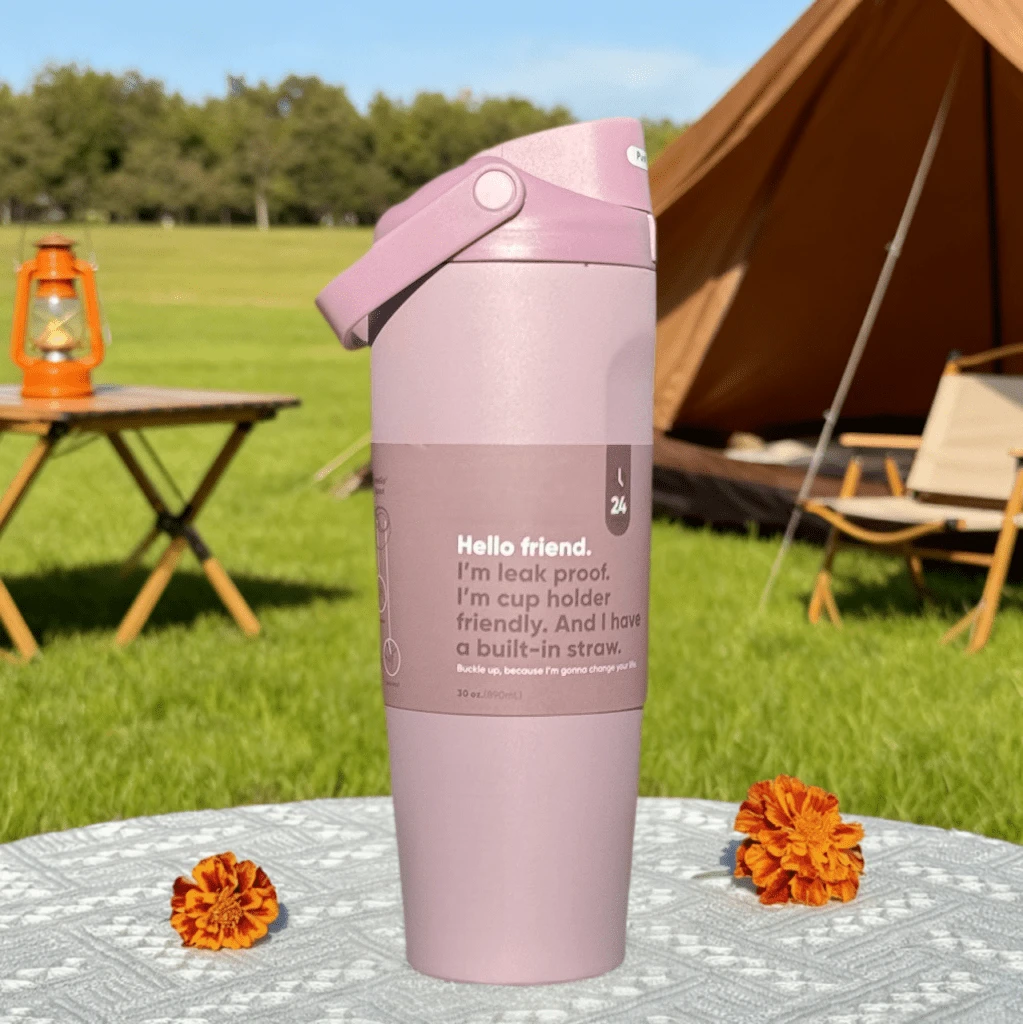 0WALA 30oz  Limited Edition Water Bottle, Sports Water Bottle, Leak-Proof Pop-Up Cap, Available In Multiple Colors, Designed Specifically For Drinkers, Suitable For Occasions Such As Fitness, Running, School, Halloween, Thanksgiving, Christmas, Etc., And Also A Stylish Gift For Ladies. - Xám - Xem 1