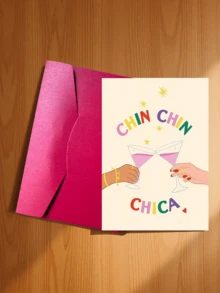 Un conjunto de tarjetas de cumpleaños lindas y divertidas, tarjetas de cumpleaños de cóctel - Chin Chin Chica, 4.1*5.9 pulgadas, con sobres, adecuadas para regalar a familiares, amigos, hermanas, mejores amigas, primas, colegas o cualquier persona para una tarjeta de cumpleaños divertida. - Estilo 1 - Ver 5