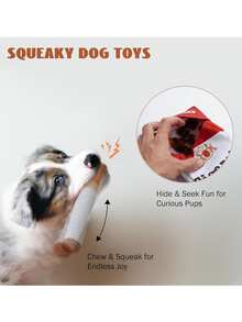 1pc Pet Vocal Doll, Fake Cigarette Doll, With Built-In BB Sound Device, Chewing Teeth Cleaning, Simulated Cigarette Box, 3pcs Fake Cigarette Toys, Suitable For Small/Medium Dogs Playing - Multicolor - View 12