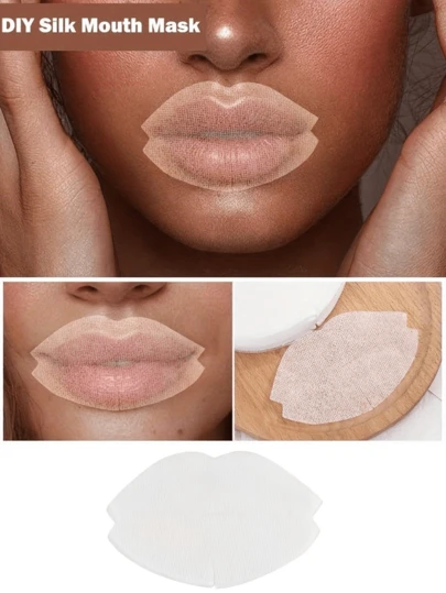 50pcs Ultra-Thin Lip Mask Sheets - Invisible, Moisturizing, Smooth, Natural Makeup Effect, Fragrance-Free, Essential For Home Skincare, Glossy Finish, Gentle Material, Ideal For Makeup Enthusiasts