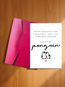 A Set Of Penguin Valentine's Day Cards, Suitable For Boyfriend, Girlfriend, Husband, Wife, Romantic Anniversary Cards, 'You Are My Penguin,' Lifelong Partner - Style 1 - View 5
