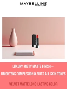 Maybelline 惊艳持久哑光唇膏 #609 浓郁樱桃色 3.9克/0.13盎司 - 畅销丝绒哑光配方，高显色度，提亮肤色，适合所有肤色，轻轻一抹即可呈现饱满鲜艳的色彩，温暖的底色更添迷人魅力。三步轻松上妆：旋转出唇膏，晕染勾勒唇形，打造日常奢华唇妆。持久显色，全天候持妆。钢琴漆柔雾喷涂包装。 - 609#濃鬱櫻桃 - 查看 10