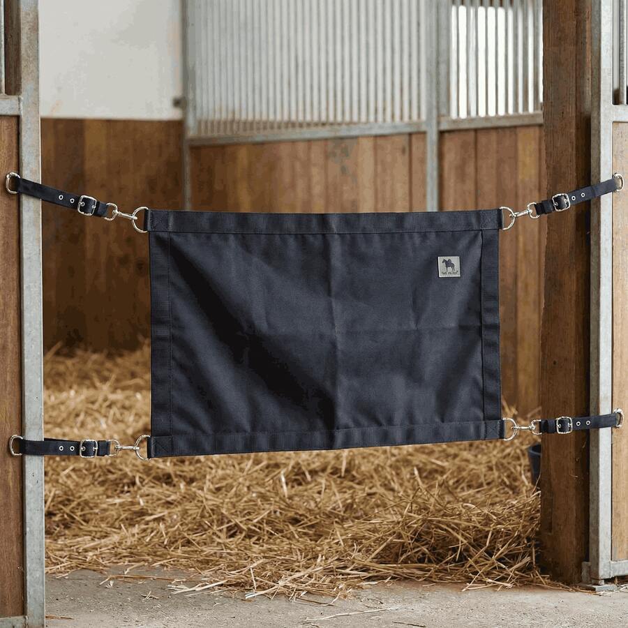 Adjustable Strap Sturdy Spring Hook Horse Stall Guard (Black) - Multicolor - View 1