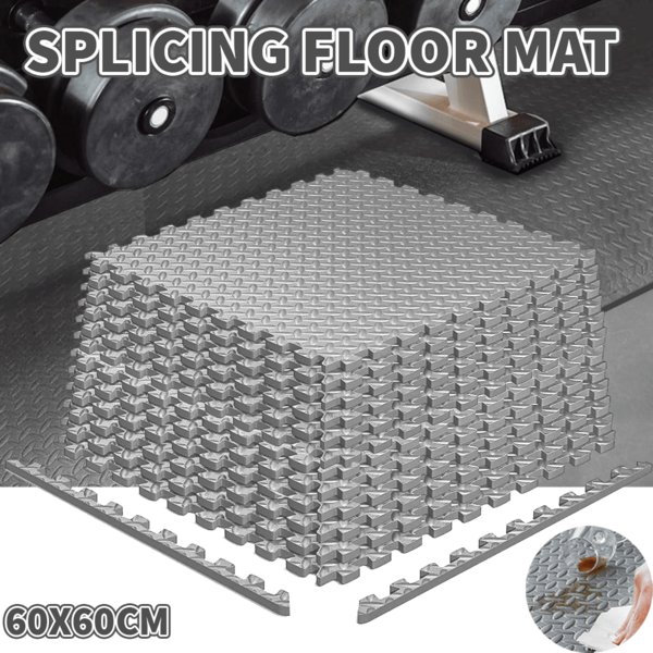 Lislark 4/8/24PCS Soft Foam Exercise Floor Mats, Interlocking Soft Foam Floor Mat - Protective Gym Flooring Set, Exercise Mats EVA Puzzle Rubber Tiles, Ground Surface Protection Workout Underlay Matting Sports Pool Home Fitness Garage