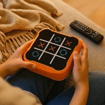 Miniso Blaze Orange Tic-Tac-Toe Duel Game Console