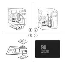Kodak 柯达 SSD 512GB 笔记本电脑台式机固态硬盘 SATA3 2.5 英寸 256GB 高速硬盘 - 黑色 - 查看 10