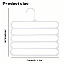 5-Layer Multifunctional Pants Rack, Wardrobe Space Saving Hanging Pants Rack, Household Anti Slip Multi-Layer Pants Storage Hanger, Multi-Purpose Hair Clip Storage Rack (3 Pieces) - Hồng - Xem 2