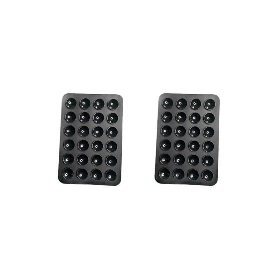 Silicone Suction Cup Holder For Cell Phones – Attaches To Mirrors And Smooth Surfaces - Preto±2pçs - View 1