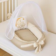 Baby Crib Reducer Nest With Mosquito Net Arch, Various Colors - RƠM - Xem 2