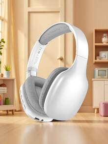 Wireless Low-Delay Over-Ear Headphones, Bluetooth Headset With Radio Function, Plug & Wireless Support, Rechargeable Headphones For Gamers, Movie Lovers & Gifts - Silver - View 1