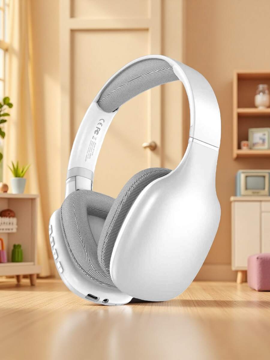 Wireless Low-Delay Over-Ear Headphones, Bluetooth Headset With Radio Function, Plug & Wireless Support, Rechargeable Headphones For Gamers, Movie Lovers & Gifts - Silver - View 1