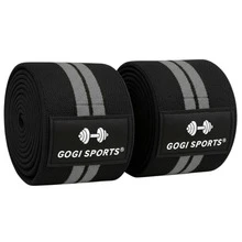 GOGI SPORTS Knee Pads + Wristbands Bandages Kit For Sports Training Support Protection - Dark Grey - View 6