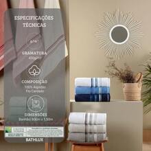 Set Of 2 Large, Thick, Super Absorbent, Soft Bath Towels, 100% Cotton, Lumix, 80cm X 1.50m - KIT2B-LUMIX-C1 - 白色卡其色/卡其色 - 查看 5