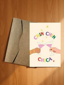 Un conjunto de tarjetas de cumpleaños lindas y divertidas, tarjetas de cumpleaños de cóctel - Chin Chin Chica, 4.1*5.9 pulgadas, con sobres, adecuadas para regalar a familiares, amigos, hermanas, mejores amigas, primas, colegas o cualquier persona para una tarjeta de cumpleaños divertida. - Estilo 1 - Ver 18
