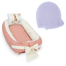 Baby Crib Reducer Nest With Mosquito Net Arch, Various Colors - Rusty Rose - View 3