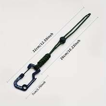 3件套多功能防丢钥匙链挂绳 - 带手链、水壶挂钩，适用于背包、水杯、雨伞，耐用编织绳，露营、徒步、骑行等户外装备