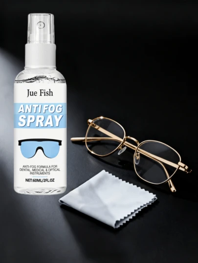 JUE FISH Eyeglasses Cleaning Spray, Anti-Fog, Scratch Removal, Lens Restoration, Lens Care, Portable Spray For Clear Vision, Eyeglasses Cleaning Spray, Lens Cleaning And Anti-Fog, Widely Applicable, Convenient, Fast-Acting, Great Gift For Friends And Family