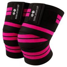 GOGI SPORTS Knee Wraps Vendas Para Rodilla Calidad Premium Crossfit Gym - Rosa coral - Ver 6