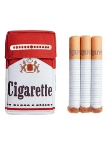 1pc Pet Vocal Doll, Fake Cigarette Doll, With Built-In BB Sound Device, Chewing Teeth Cleaning, Simulated Cigarette Box, 3pcs Fake Cigarette Toys, Suitable For Small/Medium Dogs Playing - Multicolor - View 13