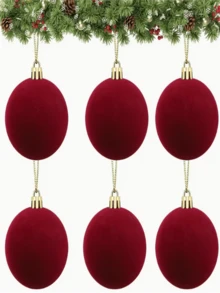12 Peças de Bolas de Vinho de Alta Qualidade Especialmente Projetadas para o Natal, Elas São Ótimos Auxiliares para Decorar a Árvore de Natal. Seja uma Árvore de Natal em uma Festa, ou uma Decoração de Natal com Tema Vermelho, ou como um Enfeite Pendente para uma Árvore de Natal, uma Mini Decoração de Natal