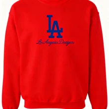 ChristmasMay Include A Gray Sweatshirt With A  LA Dodgers Logo And The Text (2)Loose And Comfortablewinter Clothes For Men - Red - View 14