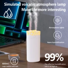 1个山形便携式USB加湿器，创意火山香薰机，噼啪作响的美学设计，具有七色变色灯光喷雾功能，适合桌面装饰、卧室氛围营造，以及美容保湿等多种用途。 - 多色A - 查看 2