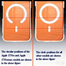 1 pieza Funda de teléfono transparente con carga inalámbrica magnética, TPU+PC a prueba de golpes, con orificio grande, botón de cámara antiarañazos, botón de fotografía AI, compatible con iPhone 17 ProMax/17/17 Pro/17/11/12/12 Pro/12 Plus/13/13 Pro/13 Plus/13 ProMax/14/14 Plus/14 Pro/14 ProMax/15/15 Plus/15 Pro/15 ProMax/16/16 Plus/16 Pro/16 ProMax/16e/12Mini/13Mini - transparente - Ver 7