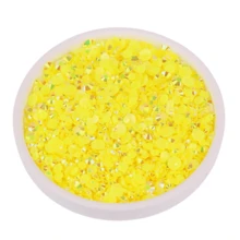 2MM-6MM, 5 Sizes Mix, 2000pcs/Pack, Jelly Candy AB Colors Glue On Round Flatback Rhinestones Gems Beads DIY Stones Diamond Design Accessories Glitter Manicure Decal Decorations For Phone Cover,Clothes,Bag,Shoes, Handicraft Products.