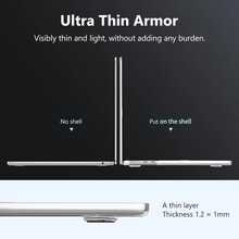 Compatible With Mac-Book Air 13 Inch Case, 2025-2022 M4 A3240 M3 A3113 M2 A2681 Hard Shell Case & Keyboard Skin Cover & Screen Protector - 黑色 - 查看 8
