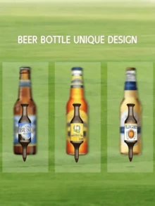 1/6Pcs Beer Bottle Shaped Golf Tees, Virtually Unbreakable & Plastic Golf Tees, Golf Gifts For Men & Women, Novelty Gift For Bachelor/Bachelorette Parties, Exclusive For Golfers,Christmas Present(Random Colors And Styles)