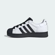 Adidas Originals Superstar II Teenager Casual Sneakers Black Pink JQ0284 | Retro Heritage Style, Timeless Silhouette - 黑與白 - 查看 2
