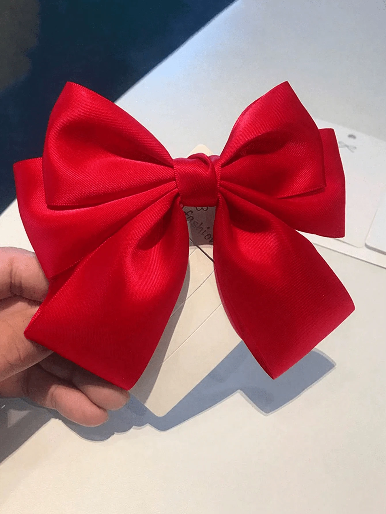 1 chiếc nơ cài tóc nữ, nơ cài tóc satin dễ thương, nơ cài tóc đuôi dài kiểu retro, nơ cài tóc kim loại, phụ kiện cần thiết cho mùa tựu trường, kẹp tóc, ghim cài tóc, phụ kiện tóc cho nữ, phụ kiện đội đầu, ghim cài tóc - Đỏ tươi - Xem 1