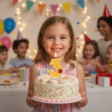 1支手工制作的黄色亮红色苹果生日蜡烛，适合装饰生日、周年纪念、纪念活动、主题派对和蛋糕，男女皆宜。 - 黃色 - 查看 6