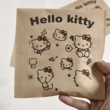 SANRIO 100/50 túi giấy Kraft mờ, túi quà tặng chất liệu dày, dung tích lớn, thích hợp cho ngày lễ tình nhân, quà tặng nhỏ cho Giáng sinh, thiết kế Hello Kitty - Nhiều màu - Xem 5