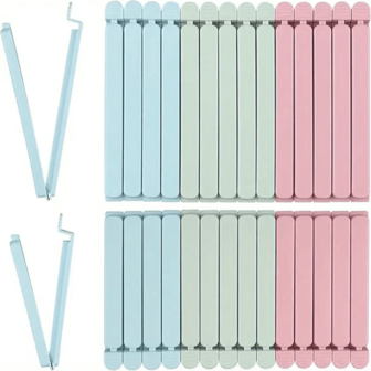 5/10 st. förseglingsklämma för matpåsar, multifunktionella återanvändbara förseglingsklämmor för livsmedelsförvaring, används för alla typer av plastpåsar och mellanmålspåsar, kökspåsar och förvaring, kökstillbehör, slumpmässiga färger.