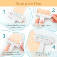 Vmingo Corrugadora de Papel Herramienta Crimpadora Manualidades Crimper Carton Papel Envolturas Diseño Arquitectura Maquetas - Blanco - Ver 3