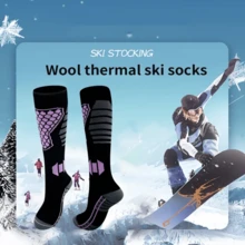 3 pares de calcetines de esquí unisex cálidos, adecuados para calcetines de compresión para pantorrilla de hombre, calcetines de esquí, calcetines de invierno hasta la rodilla, calcetines de compresión hasta la rodilla, calcetines para pantorrilla, que proporcionan un soporte óptimo para esquiar, correr, viajar, deportes y senderismo - Multicolor - Ver 5