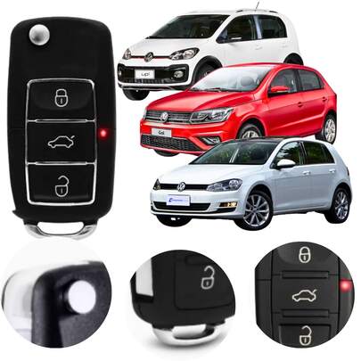 Chave Completa C/lâmina Linha Vw Golf Polo Bora Voyage