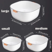 1个重型塑料厨房沥水架 - 多功能沥水架，带排水系统，节省空间设计，易于清洁和存放，适用于家庭和餐厅使用 - 非常适合清洗蔬菜、水果、意大利面和大米 - 经久耐用 - 彩色 - 查看 10