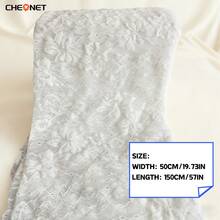 CHEONET-Eyelash Lace Wide Lace Trim Floral Pattern Lace Fabric For Sewing, Dress, Garment Decorating, DIY Materials - Multicolor - View 10