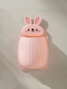 1pc Cute Rabbit Shaped Wall-Mounted Toothbrush & Toothpaste Holder, Space-Saving Bathroom Accessory - Multicolor - View 12
