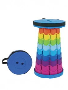 1 件户外可折叠圆形可调节便携式钓鱼椅、折叠凳 - 彩色 - 查看 17