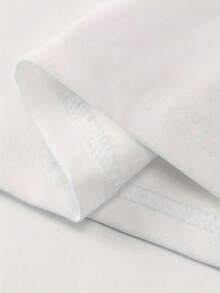 1件女士长袖T恤，宽松中长款上衣，时尚白色打底衫 - 白色 - 查看 5